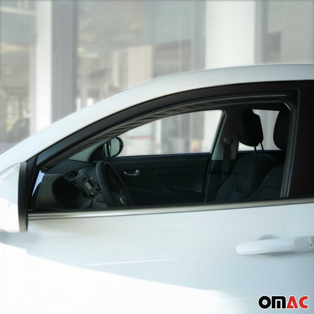 Kia Sportage Wind Deflector - Omac - Acrylic 2 Pcs - Black Smoke - 2011-2016 Kia Sportage Wind Deflector - Omac - Acrylic 2 Pcs - Black Smoke - 2011-2016